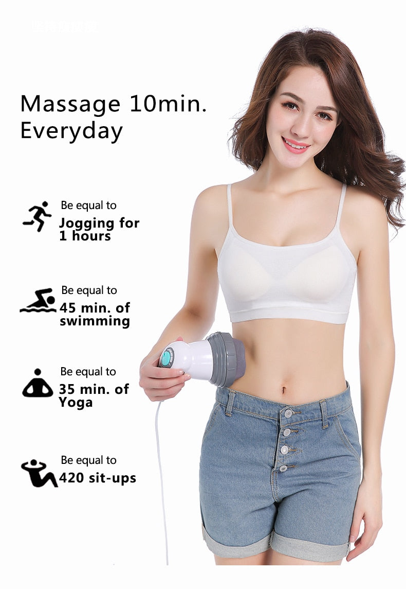 Electric Noiseless Vibration Full Body Massager Slimming Kneading Massage Roller For Waist Losing Weight
