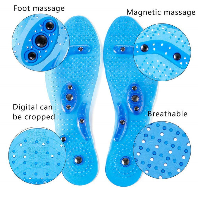 Magnet Magnetic Plus Elastomer Transparent Silicone Massage Insole Health Massage Insole Magnetic Therapy Anti-fatigue