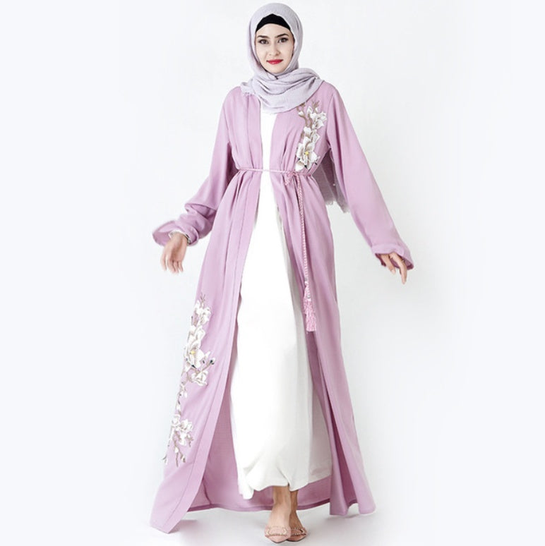 Embroidered Cardigan Dubai Dress