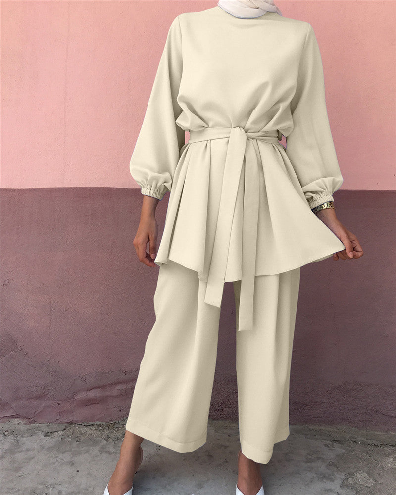 Wide leg pants dress Dubai suit