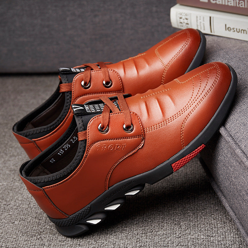 Men's Shoes New Casual Shoes Soft Leather Foot Men's Leather Shoes