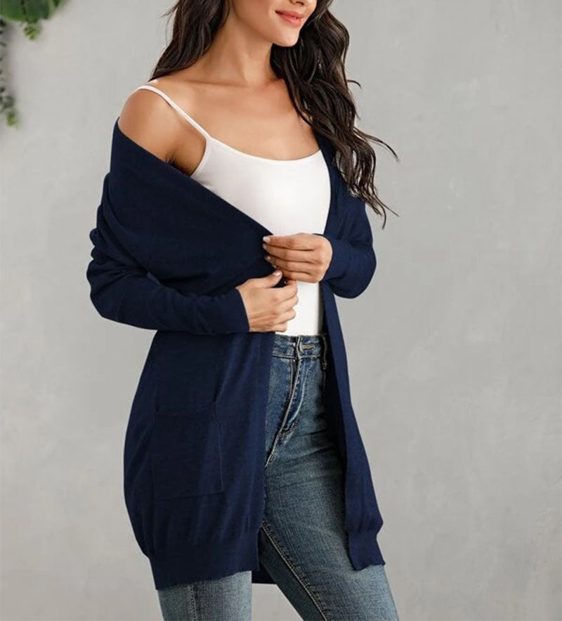 Women's Long-Sleeved Knitted Cardigan Cardigan