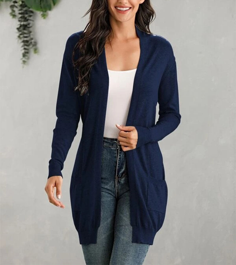 Women's Long-Sleeved Knitted Cardigan Cardigan