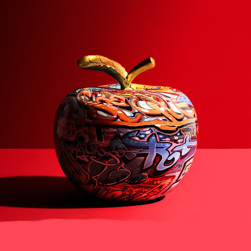 Colorful Printing Watermark Apple Model Crafts