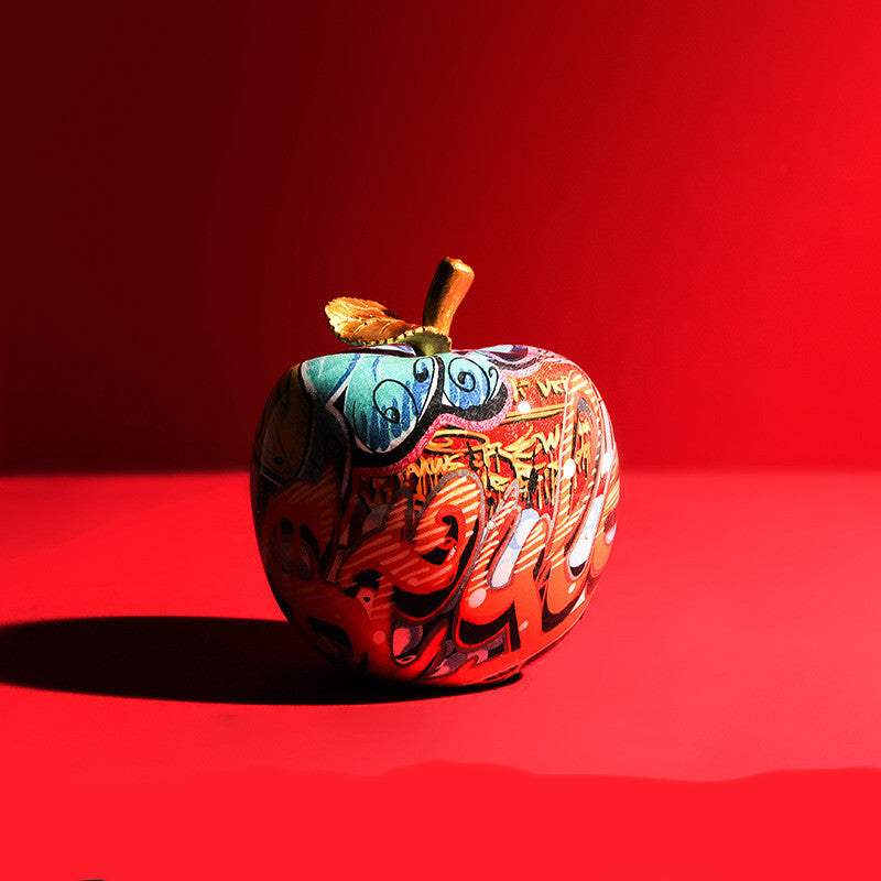 Colorful Printing Watermark Apple Model Crafts