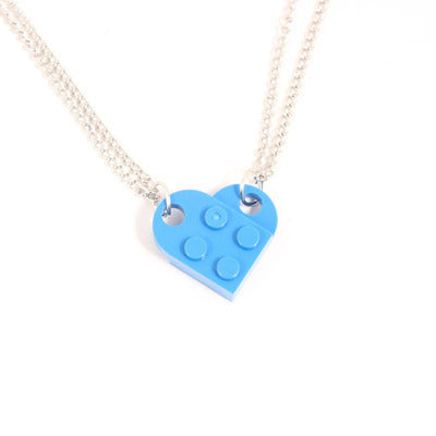 Necklace Can Be Spliced And Split Building Block Pendant Necklace Love