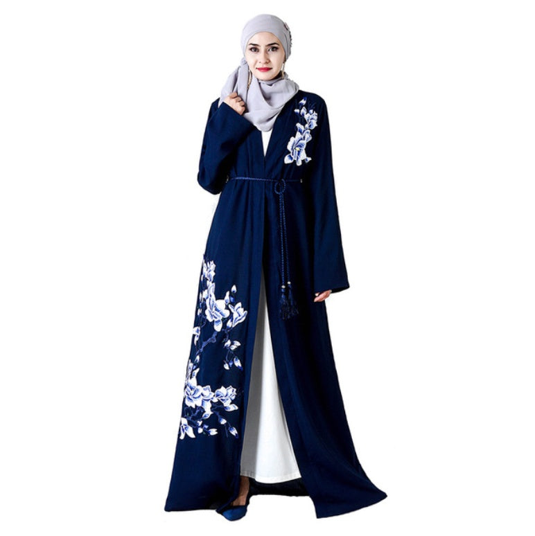 Embroidered Cardigan Dubai Dress