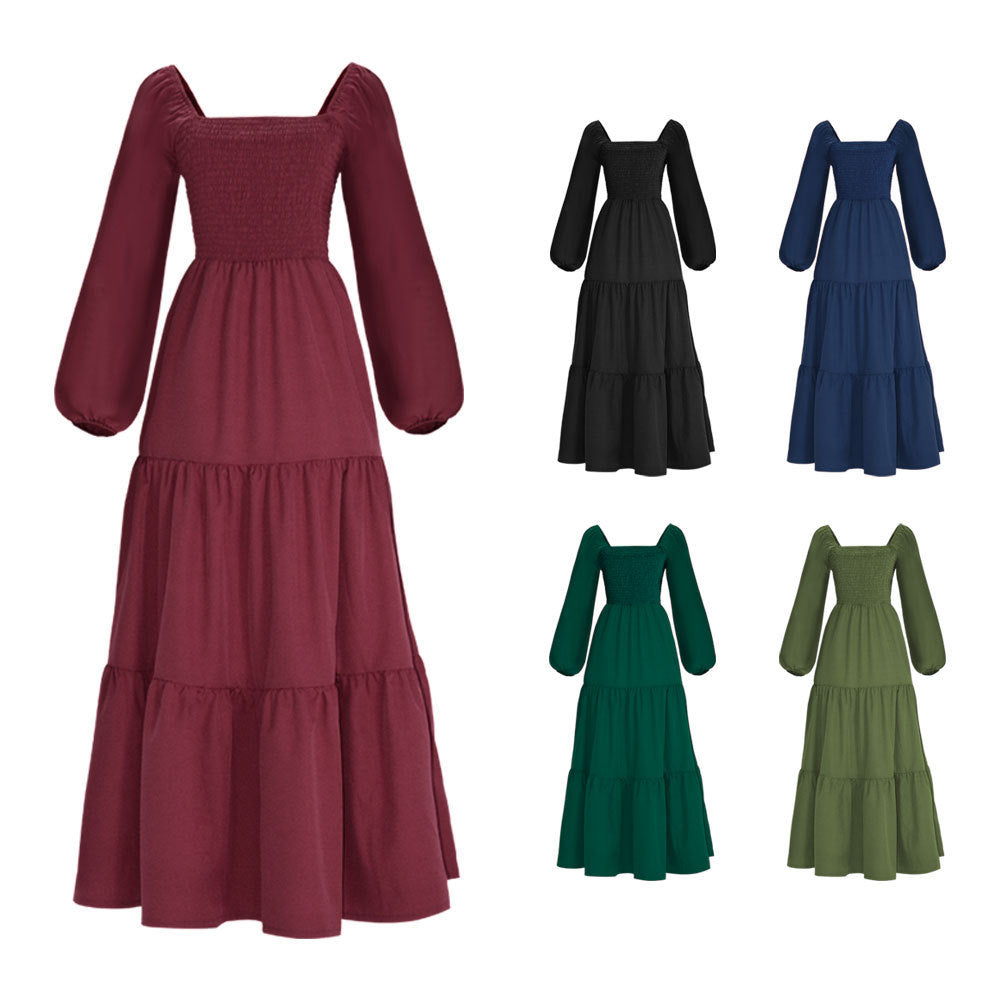 Medieval Retro Idyllic Dress Women