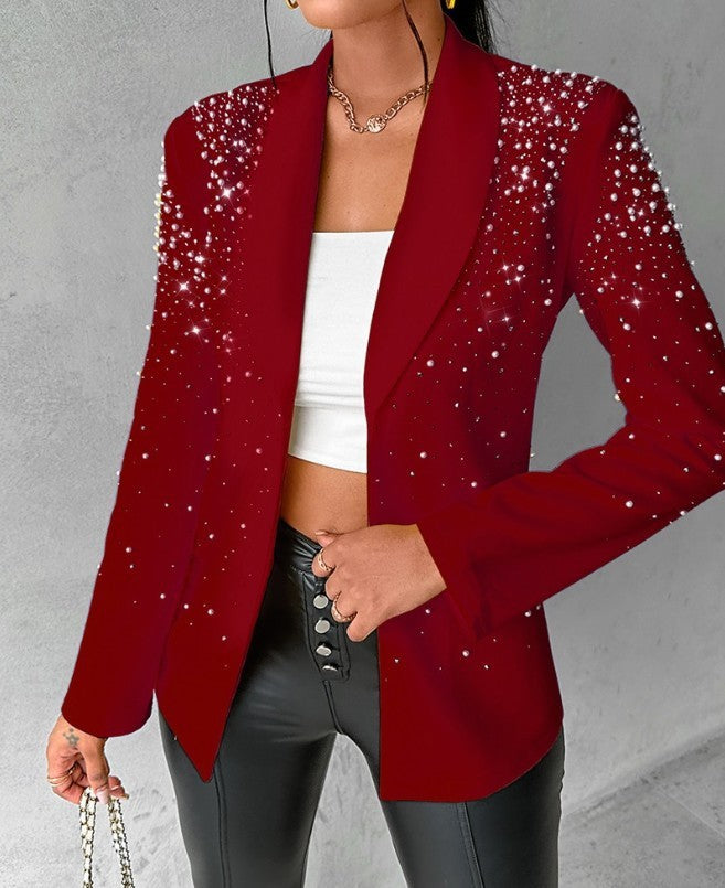 Fashion Casual Bubble Beads Small Suit Women's Clothing