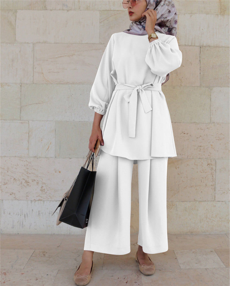 Wide leg pants dress Dubai suit