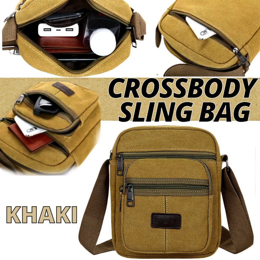 Crossbody Bag Canvas Bags Casual Shoulder Satchel Handbag Pouch Messenger Unisex