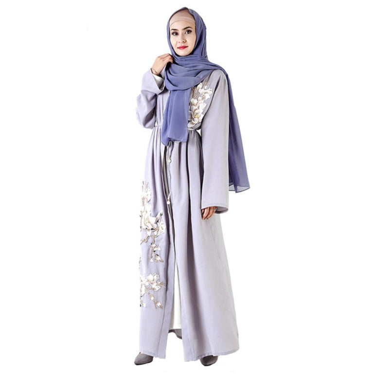 Embroidered Cardigan Dubai Dress