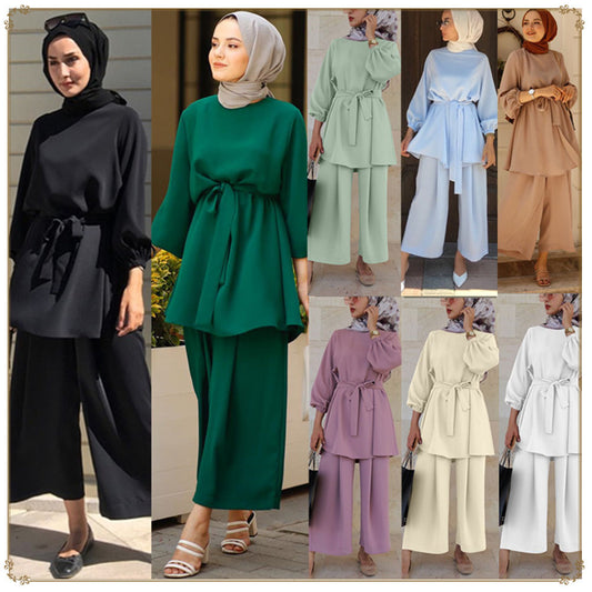 Wide leg pants dress Dubai suit