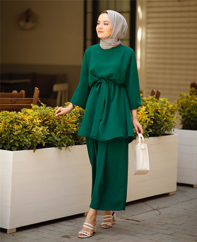 Wide leg pants dress Dubai suit