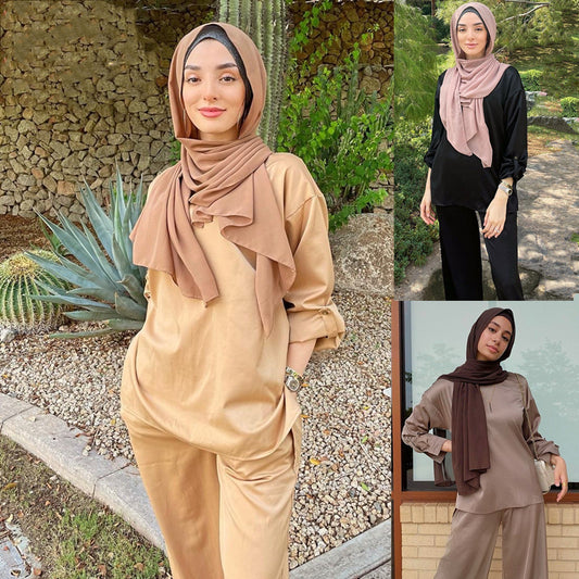 Dress Middle East Dubai Two Piece Suit