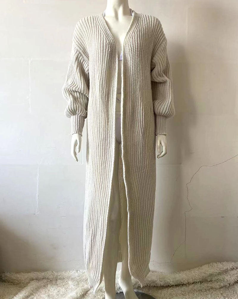 Knitted Cardigan Long Loose Home Clothes Sweater