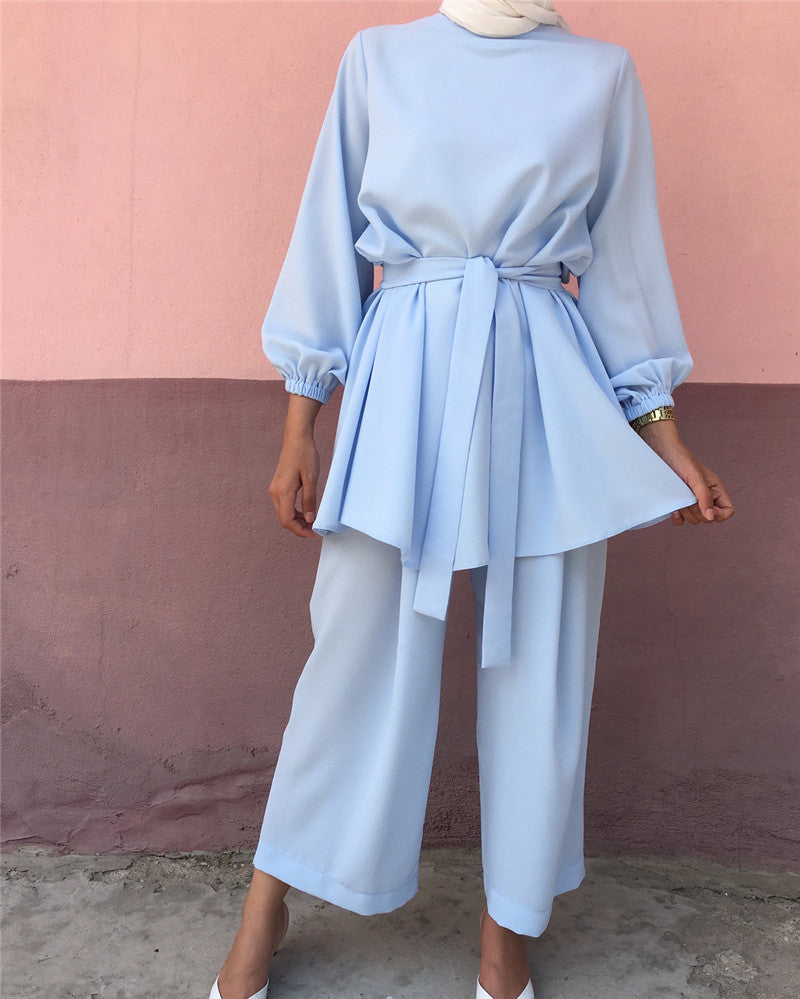 Wide leg pants dress Dubai suit