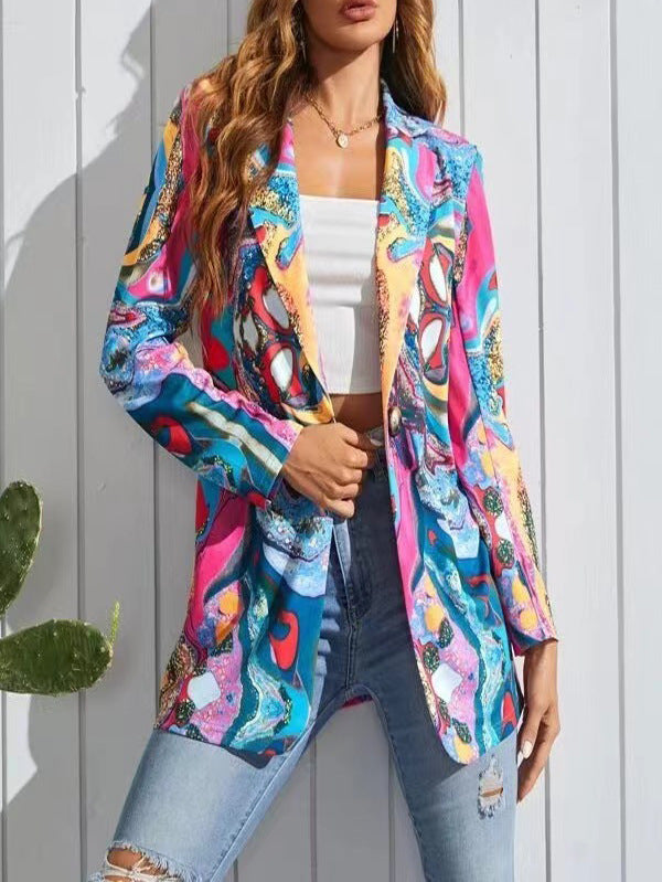 European And American Style Colorful Series Fashion High Sense Spring And Autumn New Casual Suit