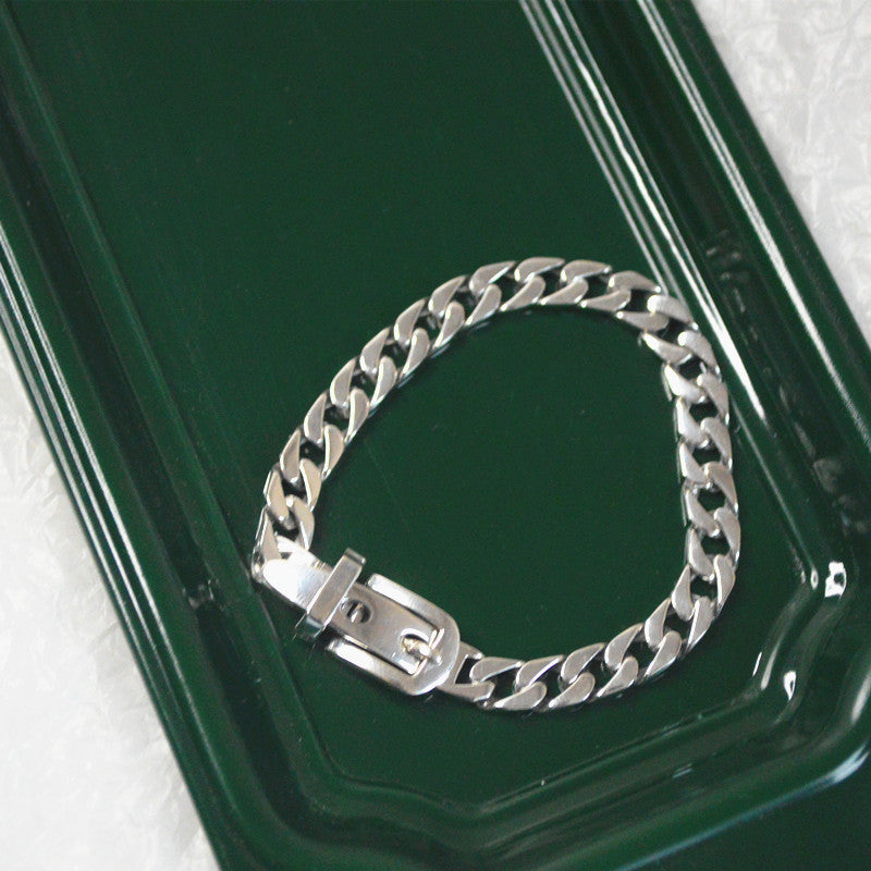 Women's 925 Sterling Silver Chain Belt Bracelet