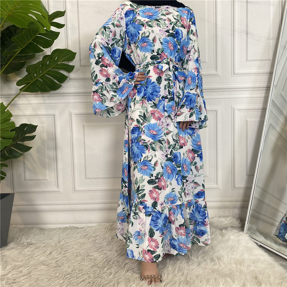 Women's Fashion Casual Print Hem Dress