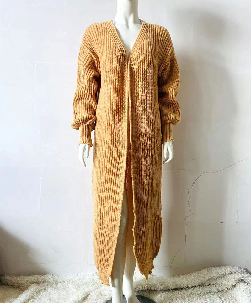 Knitted Cardigan Long Loose Home Clothes Sweater