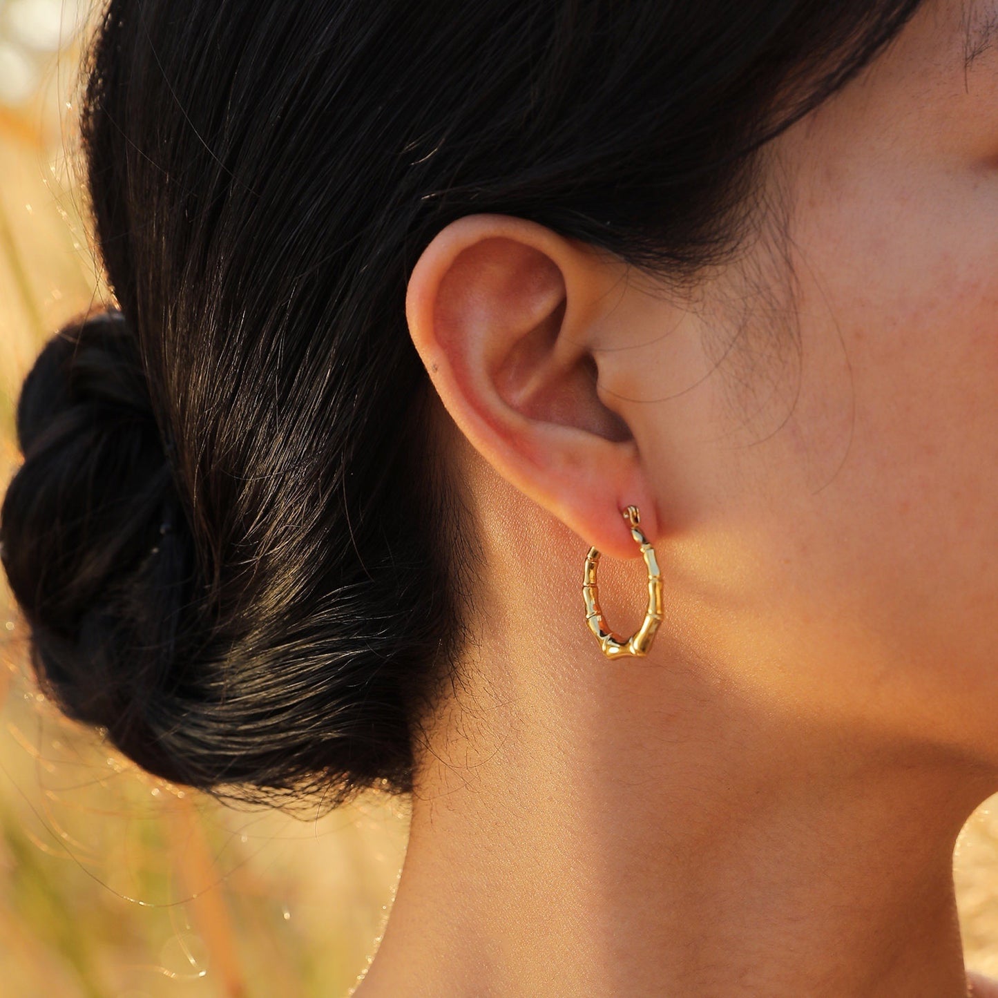 Fashion Personality All-match Special-interest Design Bamboo Earrings