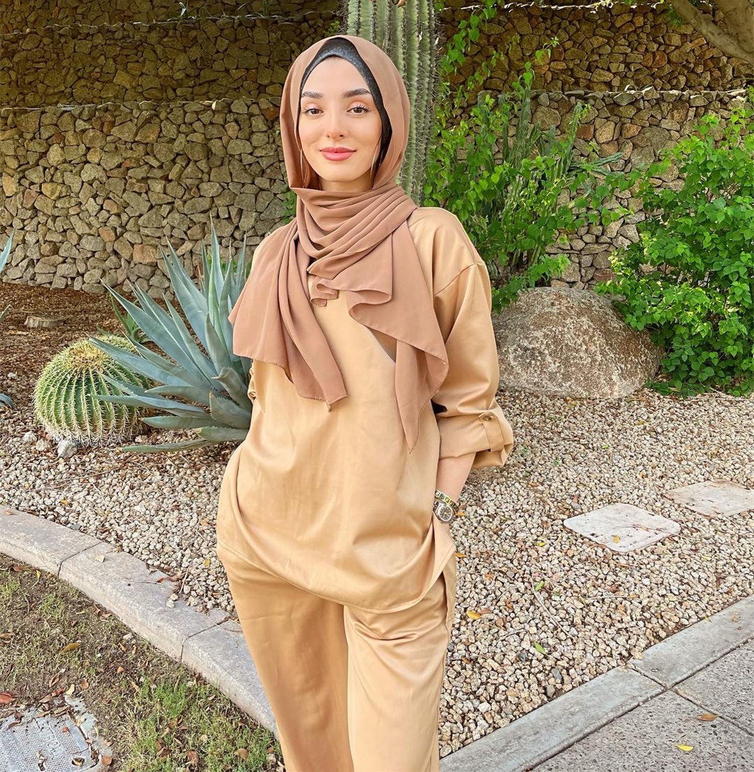 Dress Middle East Dubai Two Piece Suit