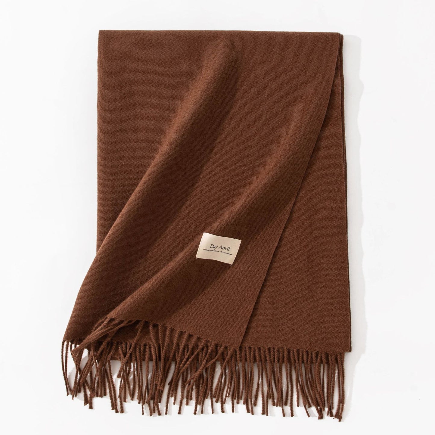 Pure Color Artificial Cashmere Scarf Women's Winter High-grade Shawl