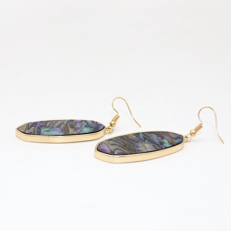 Shell Paper Exquisite Simple Leopard Print Suede Earrings