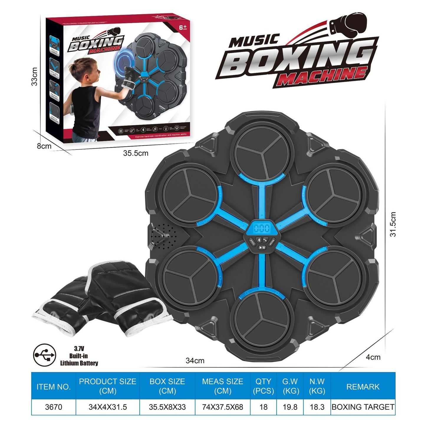 Boxing Target Bluetooth Music Home