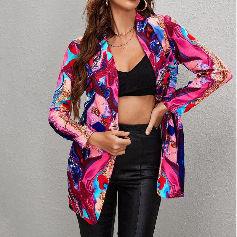 European And American Style Colorful Series Fashion High Sense Spring And Autumn New Casual Suit