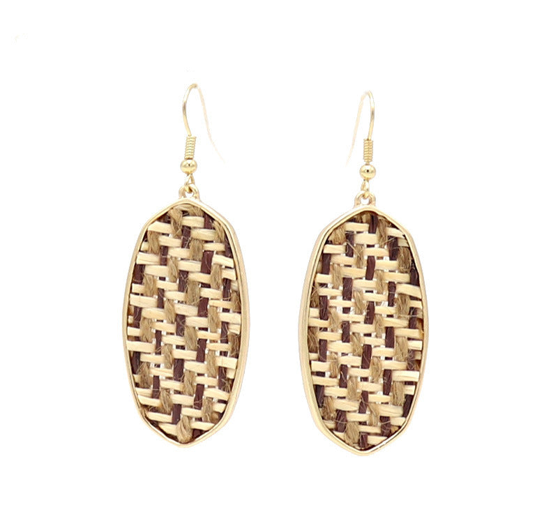 Shell Paper Exquisite Simple Leopard Print Suede Earrings